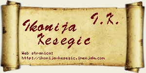 Ikonija Kesegić vizit kartica